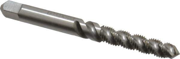 Hertel - M5x0.80 Metric Coarse, 3 Flute, 52° Helix, Plug Chamfer, Bright Finish, High Speed Steel Spiral Flute STI Tap - 2-1/2" OAL - Exact Tool & Supply