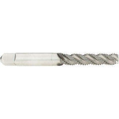Hertel - M6x1.00 Metric Coarse, 3 Flute, 52° Helix, Bottoming Chamfer, Bright Finish, High Speed Steel Spiral Flute STI Tap - 2-23/32" OAL - Exact Tool & Supply