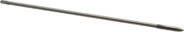 Hertel - #8-32 UNC 2 Flute H3 Bright Finish High Speed Steel Spiral Point Extension Tap - Plug Chamfer, 6" OAL, 2B Class of Fit - Exact Tool & Supply
