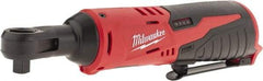 Milwaukee Tool - 3/8" Drive 12 Volt Inline Cordless Impact Wrench & Ratchet - 250 RPM, 35 Ft/Lb Torque, Lithium-Ion Batteries Not Included - Exact Tool & Supply