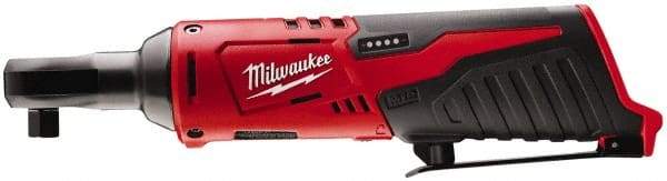 Milwaukee Tool - 1/4" Drive 12 Volt Inline Cordless Impact Wrench & Ratchet - 250 RPM, 30 Ft/Lb Torque, Lithium-Ion Batteries Not Included - Exact Tool & Supply