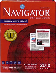 Navigator - White Copy Paper - Use with Laser Printers, Copiers, Fax Machines, Multifunction Machines - Exact Tool & Supply