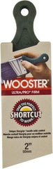Wooster Brush - 2" Angled Nylon/Polyester Sash Brush - 2-7/16" Bristle Length, 4.88" Plastic Short Handle - Exact Tool & Supply