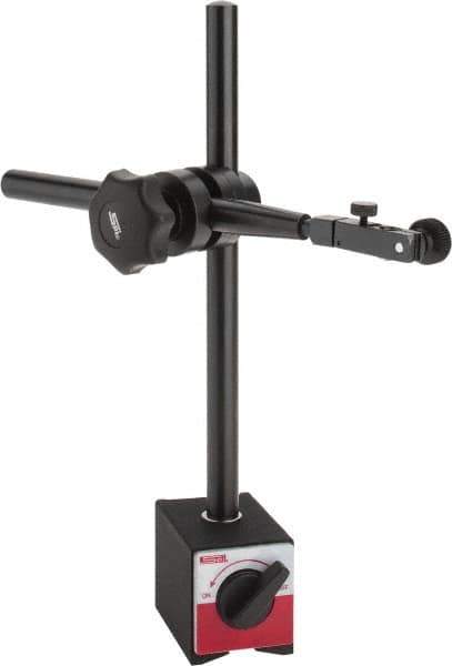 SPI - 73mm Long x 2" Wide x 55mm High Magnetic Indicator Base with On/Off Switch - 100 Kg Magnetic Pull, 250mm Rod Length - Exact Tool & Supply