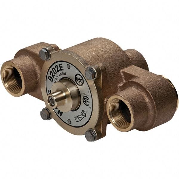 Haws - 1-1/4" Inlet, 10" Long x 5" Wide x 7" High, Brass Plumbed Wash Station Tempering Valve - Compatible with Combination Drench Shower & Eye/Face Wash Stations - Exact Tool & Supply