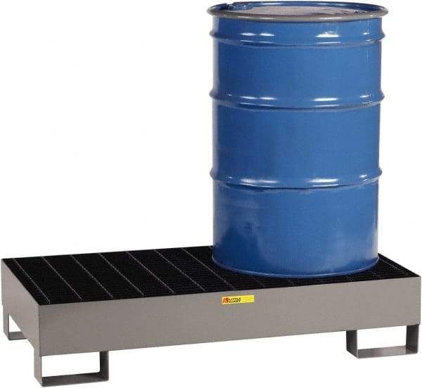 Little Giant - 33 Gal Sump Capacity, Steel Platform - Low Profile - 26" Long x 51" Wide x 10-1/2" High, 2,000 Lb Capacity - Exact Tool & Supply