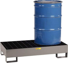 Little Giant - 33 Gal Sump Capacity, Steel Platform - Low Profile - 26" Long x 51" Wide x 10-1/2" High, 2,000 Lb Capacity - Exact Tool & Supply