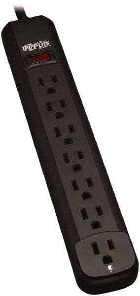 Tripp-Lite - 7 Outlets, 120 VAC15 Amps, 12' Cord, Power Outlet Strip - Keyhole, Tab Mount, 5-15 NEMA Configuration, 11.6" Strip - Exact Tool & Supply