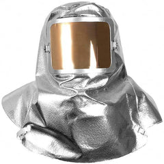 National Safety Apparel - Arc Flash & FR Hoods; Hood Type: Hood ; Hood Style: Hood ; Material: Aluminized OPF; ParaAramid ; Size: Universal ; Color: Silver ; Maximum Arc Flash Protection (cal/Sq. cm): 0.00 - Exact Tool & Supply