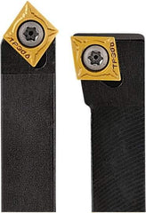 Seco - SCDC, Right Hand Cut, 45° Lead Angle, 10mm Shank Height x 10mm Shank Width, Neutral Rake Indexable Turning Toolholder - 150mm OAL, CC..0602.. Insert Compatibility, Series Screw Lock - Exact Tool & Supply