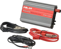 Solar - 2 Connection, 12 VDC Input, 120 VAC Output, 1,000 Peak Wattage, Power Inverter - 500 Watt Continuous Output Power - Exact Tool & Supply