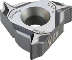 Vargus - 3JER External Right Hand 8 UN Laydown Threading Insert - Grade VCB, TiAlN Coated Carbide, 9.53mm Inscribed Circle - Exact Tool & Supply