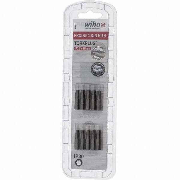 Wiha - 1/4" Drive IP30 Torx Plus Screwdriver Bit - 1" OAL, Insert Bit - Exact Tool & Supply