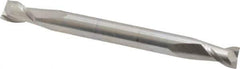 Cleveland - 3/16", 9/32" LOC, 3/16" Shank Diam, 2" OAL, 2 Flute, High Speed Steel Square End Mill - Double End, Uncoated, Spiral Flute, 30° Helix, Centercutting, Right Hand Cut, Right Hand Flute, Series HMD-2 - Exact Tool & Supply