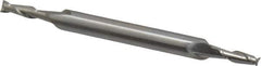 Cleveland - 7/64", 21/64" LOC, 3/16" Shank Diam, 2-1/4" OAL, 2 Flute, High Speed Steel Square End Mill - Double End, Uncoated, Spiral Flute, 30° Helix, Centercutting, Right Hand Cut, Right Hand Flute, Series HMD-2 - Exact Tool & Supply