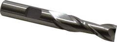 Cleveland - 25/64", 13/16" LOC, 3/8" Shank Diam, 2-11/16" OAL, 2 Flute, Cobalt Square End Mill - Single End, Uncoated, Spiral Flute, 30° Helix, Centercutting, Right Hand Cut, Right Hand Flute, Series HGC-2 - Exact Tool & Supply