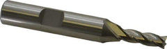 Cleveland - 13/64", 5/8" LOC, 3/8" Shank Diam, 2-7/16" OAL, 4 Flute, High Speed Steel Square End Mill - Single End, Uncoated, Spiral Flute, 30° Helix, Centercutting, Right Hand Cut, Right Hand Flute, Series HG-4C - Exact Tool & Supply