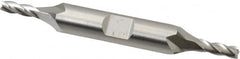 Cleveland - 5/32" Diam, 0.438" LOC, 3/8" Shank Diam, 3-1/8" OAL, 4 Flute High Speed Steel Square End Mill - Exact Tool & Supply