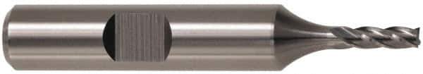 Cleveland - 1-1/8", 2" LOC, 1" Shank Diam, 4-1/2" OAL, 4 Flute, High Speed Steel Square End Mill - Single End, TiCN Finish, Spiral Flute, 30° Helix, Centercutting, Right Hand Cut, Right Hand Flute, Series HG-4C - Exact Tool & Supply