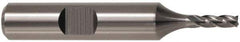 Cleveland - 1-1/8", 2" LOC, 1" Shank Diam, 4-1/2" OAL, 4 Flute, High Speed Steel Square End Mill - Single End, TiCN Finish, Spiral Flute, 30° Helix, Centercutting, Right Hand Cut, Right Hand Flute, Series HG-4C - Exact Tool & Supply