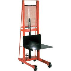 Wesco Industrial Products - 1,000 Lb Capacity, 68" Lift Height, Steel Stacker Manually Operated Lift - Exact Tool & Supply
