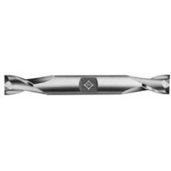 Cleveland - 15/32", 13/16" LOC, 1/2" Shank Diam, 4-1/8" OAL, 2 Flute, High Speed Steel Square End Mill - Exact Tool & Supply