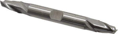 Cleveland - 21/64", 9/16" LOC, 3/8" Shank Diam, 3-1/2" OAL, 2 Flute, High Speed Steel Square End Mill - Double End, Uncoated, Spiral Flute, 30° Helix, Centercutting, Right Hand Cut, Right Hand Flute, Series HD-2 - Exact Tool & Supply
