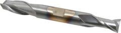 Cleveland - 1/2", 13/16" LOC, 1/2" Shank Diam, 4-1/8" OAL, 2 Flute, High Speed Steel Square End Mill - Double End, TiCN Finish, Spiral Flute, 30° Helix, Centercutting, Right Hand Cut, Right Hand Flute, Series HD-2 - Exact Tool & Supply