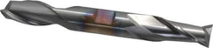 Cleveland - 5/8", 1-1/8" LOC, 5/8" Shank Diam, 5" OAL, 2 Flute, High Speed Steel Square End Mill - Double End, TiCN Finish, Spiral Flute, 30° Helix, Centercutting, Right Hand Cut, Right Hand Flute, Series HD-2 - Exact Tool & Supply