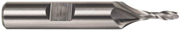 Cleveland - 35/64", 1-1/8" LOC, 1/2" Shank Diam, 3-3/8" OAL, 2 Flute, High Speed Steel Square End Mill - Single End, TiCN Finish, Spiral Flute, 30° Helix, Centercutting, Right Hand Cut, Right Hand Flute, Series HG-2 - Exact Tool & Supply