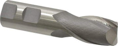 Cleveland - 1", 1-5/8" LOC, 1" Shank Diam, 4-1/2" OAL, 2 Flute, High Speed Steel Square End Mill - Single End, Uncoated, Spiral Flute, 30° Helix, Centercutting, Right Hand Cut, Right Hand Flute, Series HG-2 - Exact Tool & Supply