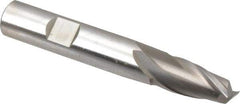 Cleveland - 29/64", 13/16" LOC, 1/2" Shank Diam, 3-1/4" OAL, 2 Flute, High Speed Steel Square End Mill - Single End, Uncoated, Spiral Flute, 30° Helix, Centercutting, Right Hand Cut, Right Hand Flute, Series HG-2 - Exact Tool & Supply