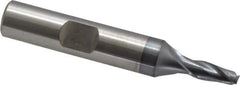 Cleveland - 3/16", 7/16" LOC, 3/8" Shank Diam, 2-3/8" OAL, 2 Flute, High Speed Steel Square End Mill - Single End, TiCN Finish, Spiral Flute, 30° Helix, Centercutting, Right Hand Cut, Right Hand Flute, Series HG-2 - Exact Tool & Supply