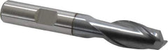 Cleveland - 7/16", 13/16" LOC, 3/8" Shank Diam, 2-11/16" OAL, 2 Flute, High Speed Steel Square End Mill - Single End, TiCN Finish, Spiral Flute, 30° Helix, Centercutting, Right Hand Cut, Right Hand Flute, Series HG-2 - Exact Tool & Supply