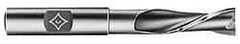 Cleveland - 1", 2-1/2" LOC, 1" Shank Diam, 7-1/4" OAL, 2 Flute, High Speed Steel Square End Mill - Single End, Uncoated, Spiral Flute, 30° Helix, Centercutting, Right Hand Cut, Right Hand Flute, Series HGN-2 - Exact Tool & Supply