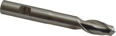 Cleveland - 1/2", 1" LOC, 1/2" Shank Diam, 4" OAL, 2 Flute, High Speed Steel Square End Mill - Single End, Uncoated, Spiral Flute, 30° Helix, Centercutting, Right Hand Cut, Right Hand Flute, Series HGN-2 - Exact Tool & Supply