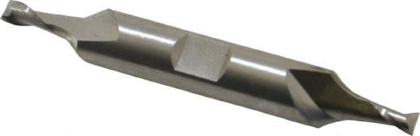 Cleveland - 5/32", 15/64" LOC, 3/8" Shank Diam, 2-3/4" OAL, 2 Flute, High Speed Steel Square End Mill - Double End, Uncoated, Spiral Flute, 30° Helix, Centercutting, Right Hand Cut, Right Hand Flute, Series HD-2 - Exact Tool & Supply