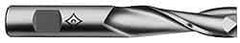 Cleveland - 13/16", 2-1/2" LOC, 7/8" Shank Diam, 4-3/4" OAL, 2 Flute, High Speed Steel Square End Mill - Single End, Uncoated, Spiral Flute, 30° Helix, Centercutting, Right Hand Cut, Right Hand Flute, Series HG-2 - Exact Tool & Supply