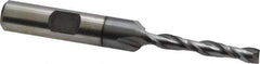 Cleveland - 3/16", 1-1/4" LOC, 3/8" Shank Diam, 3-1/16" OAL, 2 Flute, High Speed Steel Square End Mill - Single End, TiCN Finish, Spiral Flute, 30° Helix, Centercutting, Right Hand Cut, Right Hand Flute, Series HG-2 - Exact Tool & Supply