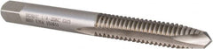 Made in USA - 1/4-20 UNC 3B 2 Flute Bright Finish High Speed Steel Spiral Point Tap - Exact Tool & Supply