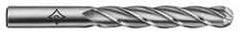 Cleveland - 1" Diam, 6" LOC, 4 Flute High Speed Steel Ball End Mill - Uncoated, Single End, 8-1/2" OAL, 1" Shank Diam, Spiral Flute - Exact Tool & Supply