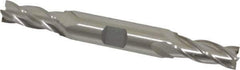 Cleveland - 25/64", 1" LOC, 1/2" Shank Diam, 4-1/2" OAL, 4 Flute, High Speed Steel Square End Mill - Double End, Uncoated, Spiral Flute, 30° Helix, Centercutting, Right Hand Cut, Right Hand Flute, Series HD-4C - Exact Tool & Supply