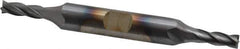 Cleveland - 3/16", 1/2" LOC, 3/8" Shank Diam, 3-1/4" OAL, 4 Flute, High Speed Steel Square End Mill - Double End, TiCN Finish, Spiral Flute, 30° Helix, Centercutting, Right Hand Cut, Right Hand Flute, Series HD-4C - Exact Tool & Supply
