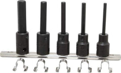 Proto - 5 Piece 3/8" Drive Metric Impact Hex Bit Socket Set - 4 to 10mm Hex - Exact Tool & Supply