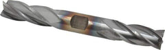 Cleveland - 5/8", 1-3/8" LOC, 5/8" Shank Diam, 5" OAL, 4 Flute, High Speed Steel Square End Mill - Double End, TiCN Finish, Spiral Flute, 30° Helix, Centercutting, Right Hand Cut, Right Hand Flute, Series HD-4C - Exact Tool & Supply