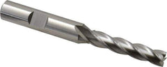 Cleveland - 9/32", 1-3/8" LOC, 3/8" Shank Diam, 3-1/8" OAL, 4 Flute, High Speed Steel Square End Mill - Single End, Uncoated, Spiral Flute, 30° Helix, Centercutting, Right Hand Cut, Right Hand Flute, Series HG-4C - Exact Tool & Supply