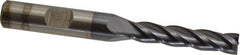 Cleveland - 9/32", 1-3/8" LOC, 3/8" Shank Diam, 3-1/8" OAL, 4 Flute, High Speed Steel Square End Mill - Single End, TiCN Finish, Spiral Flute, 30° Helix, Centercutting, Right Hand Cut, Right Hand Flute, Series HG-4C - Exact Tool & Supply
