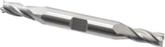 Cleveland - 9/32", 11/16" LOC, 3/8" Shank Diam, 3-3/8" OAL, 4 Flute, Cobalt Square End Mill - Double End, Uncoated, Spiral Flute, 30° Helix, Centercutting, Right Hand Cut, Right Hand Flute, Series HDC-4C - Exact Tool & Supply