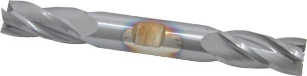 Cleveland - 5/8", 1-3/8" LOC, 5/8" Shank Diam, 5" OAL, 4 Flute, Cobalt Square End Mill - Double End, TiCN Finish, Spiral Flute, 30° Helix, Centercutting, Right Hand Cut, Right Hand Flute, Series HDC-4C - Exact Tool & Supply
