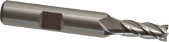 Cleveland - 1/4", 5/8" LOC, 3/8" Shank Diam, 2-7/16" OAL, 4 Flute, Powdered Metal Square End Mill - Single End, Uncoated, Spiral Flute, 37° Helix, Centercutting, Right Hand Cut, Right Hand Flute, Series PM-4 - Exact Tool & Supply